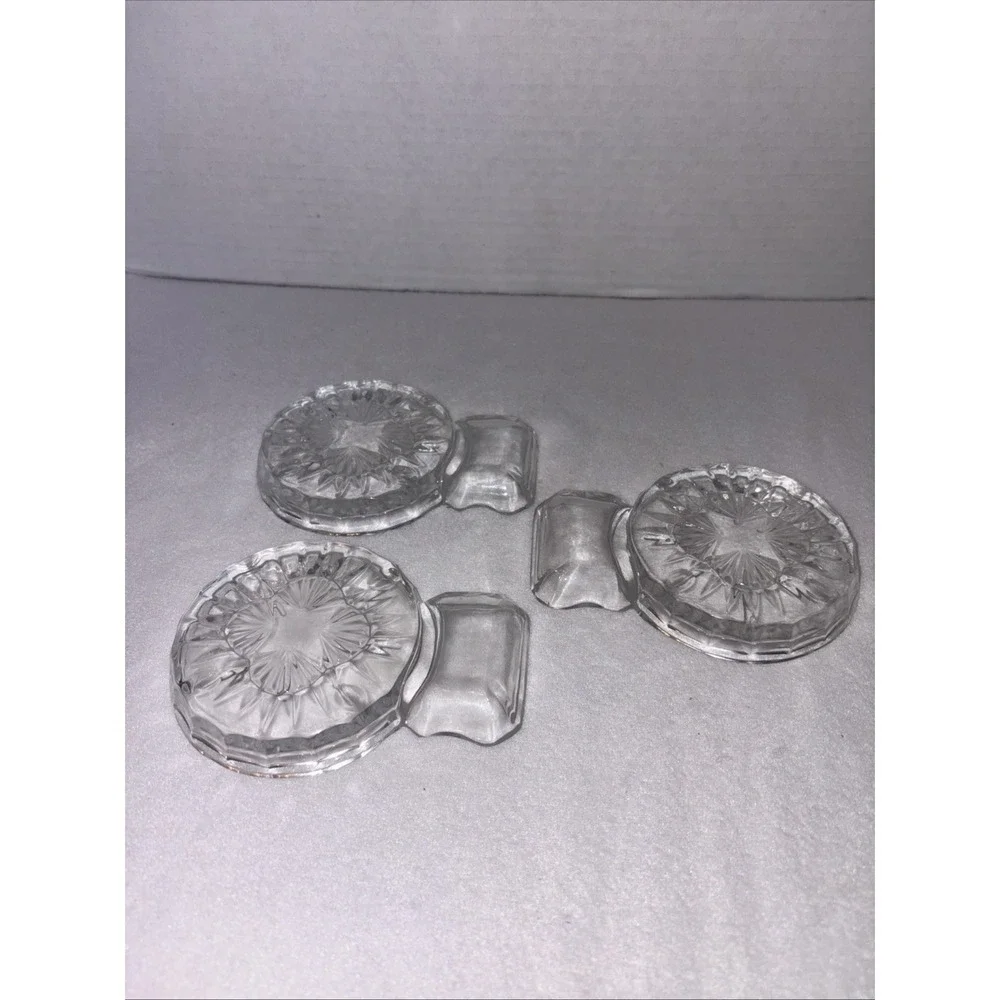 Shannon Crystal Freedom Pattern Coasters‎ With Spoon Rest Combo Vintage set of 3